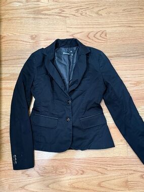 Tailored Black Women's Blazer - Classic Two-Button Jacket